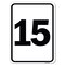 Signmission Sign with Number 15 Heavy-Gauge Aluminum Rust Proof Parking Sign A-1824-22907 - alternate 1
